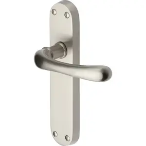 Heritage Door Handle Lever Latch Luna Design (Set of 2) Satin Nickel