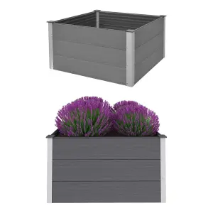 Berkfield Garden Raised Bed WPC 100x100x54 cm Grey