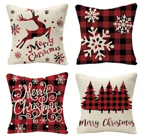 4pcs christmas pillow cases decoration