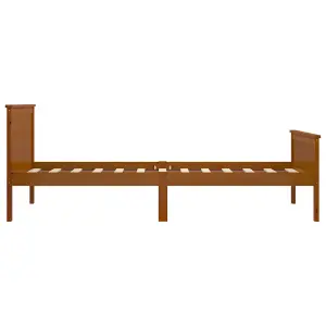 Berkfield Bed Frame Honey Brown Solid Wood Pine 100x200 cm