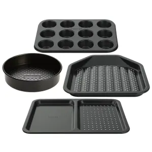 Prestige Inspire Baking Set 2 Oven Trays Mini Muffin Tin Loose Base Sandwich Pan