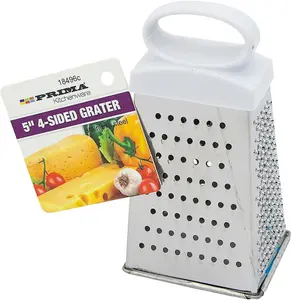 5 Inch Stainless Steel Grater Handle Cheese Vegetables Kitchen Utensil 4 Sided