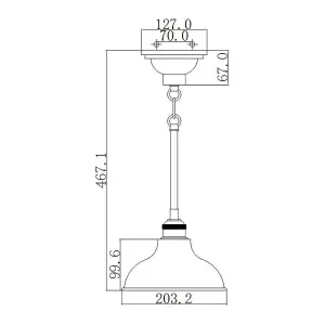 Elstead Cobson 1 Light Dome Ceiling Mini Pendant Brass, E27