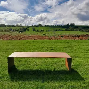 corten steel bench , garden bench , steel bench , indoor bench