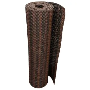 Poly Rattan Garden Screen - LIGHT & DARK BROWN 1M x 1M