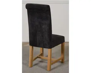 Washington Black Fabric Dining Chairs for Dining Room or Kitchen