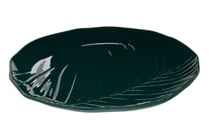 Maison by Premier Bali Dark Green Dinner Plate