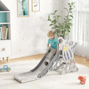 AIYAPLAY Baby Slide Freestanding Slide for Kids 1.5-3 Years Space Theme, Grey