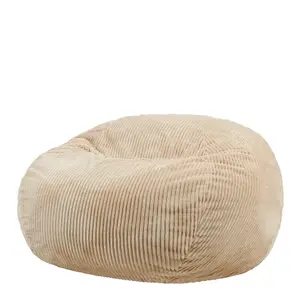 icon Nimbus Corduroy Foam Filled Giant Natural Bean Bag Chair