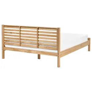 Wooden EU King Size Bed Light CARNAC