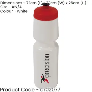 750ml Pull Top Sports Water Bottle - WHITE - Gym Training Bicycle Screw Lid