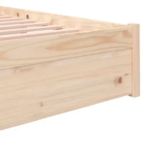 Berkfield Bed Frame Solid Wood 135x190 cm Double