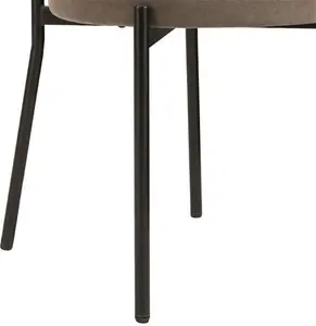 DUSK Mia Set Of 2 Dining Chairs - Matte Velvet - Taupe