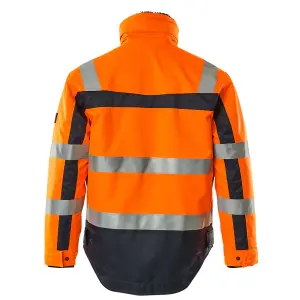 Mascot Safe Compete Teresina Winter Jacket (Hi-Vis Orange/Navy Blue)  (Large)