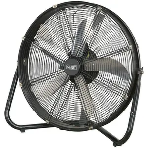 20" Industrial High Velocity Floor Fan - 3 Speed Settings - Tilting Stand - 230V