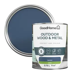 GoodHome Outdoor Bandol Satinwood Multi-surface paint, 750ml