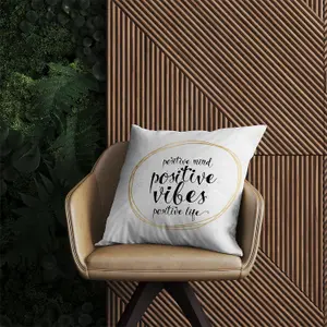 Positive Mind, Vibes, Life Outdoor Cushion 45cm x 45cm