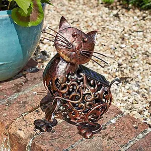 Solar LED Cat Silhouette Garden Ornament