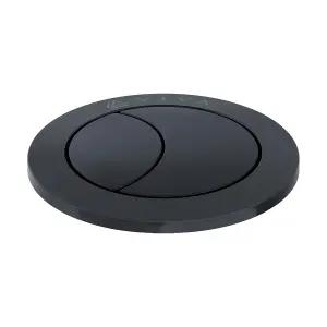 Matt Black Dual Flush Toilet Push Button For Cable Operated Cisterns