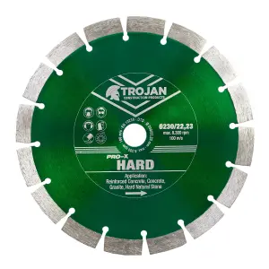 Trojan Pro-X Hard Diamond Blade 230mm/9" x 22.23