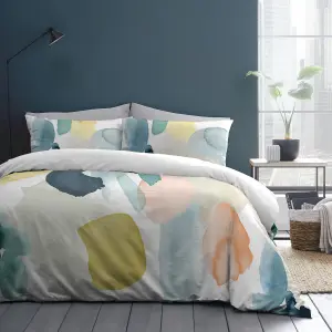 Solice 100% Cotton Digital Print Multicoloured Duvet Cover Set