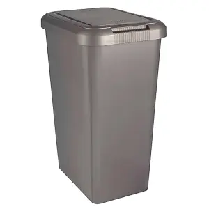 1x Platinum Rubbish Waste Recycling Moda Waste Bin Tall Compact 45L For Home & Kitchen With Special Lid