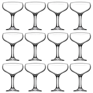 Pasabahce Bistro Glass Champagne Saucers - 280ml - Pack of 12