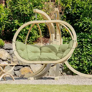 Globo Royal Chair - Spruce Wood/Polypropylene - L72 x W118 x H176 cm - Olive