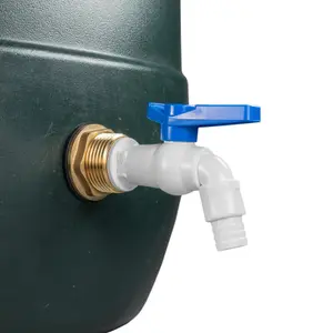 Water Butt Replacement Tap BRASS Metal Lever UK Bib Outlet Barb Quick Hosepipes  PVC Garden tap 1"