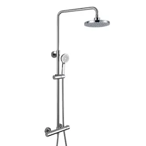 Nes Home Premier Exposed Led Round Thermostatic Mixer Shower Valve Tap Chrome Bathroom