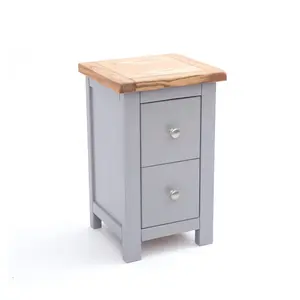 Gerry 2 Drawer Bedside Table Grey