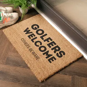 Golfers Welcome Others Beware Doormat (60 x 40cm)