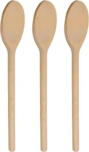 Set Of 5 16 Inch Wooden Kitchen Spoon Stirring Mixing Utensil Handheld Tool Cooking New