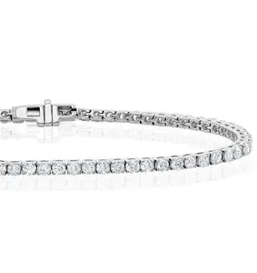 4Ct Lab Diamond Tennis Bracelet Claw Set In 9K White Gold F/Vs