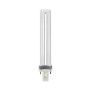 Crompton Lamps CFL PLS 9W 2-Pin Single Turn Cool White Frosted S-Type