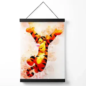 Tigger Watercolour Winnie the Pooh Medium Poster with Black Hanger