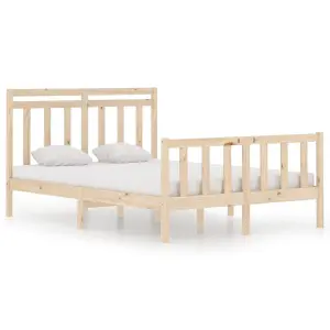 Berkfield Bed Frame Solid Wood 135x190 cm 4FT6 Double