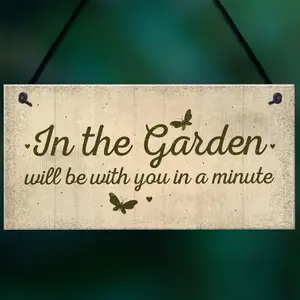 Red Ocean In The Garden Novelty Hanging Door Plaque Summer House Sign Garden Shed Friendship Gifts