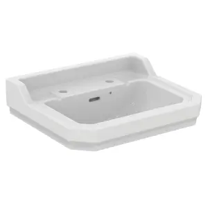 Ideal Standard Waverley Gloss White Rectangular Floor-mounted Full pedestal Basin (H)89cm (W)56cm