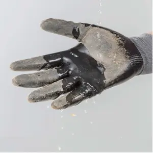 VGO 10-Pairs Safety Work Gloves, Gardening Gloves, Non-slip Nitrile coating, Dipping Gloves (NT2110, 9/L,Gray)