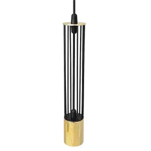 Luminosa Bars Straight Bar Pendant Ceiling Light Black, Gold 60cm