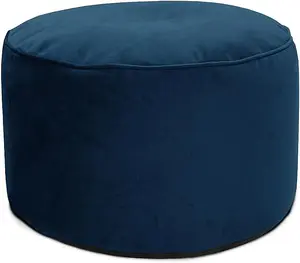 rucomfy Velvet Pouffe Beanbag - Peacock Blue