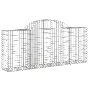 Berkfield Arched Gabion Baskets 40 pcs 200x30x80/100 cm Galvanised Iron