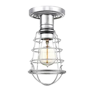 Elstead Quoizel Mixon Semi Flush Ceiling Light Polished Chrome