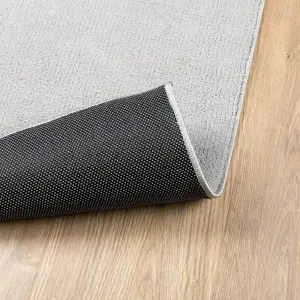 Rug OVIEDO Short Pile Grey 140x200 cm