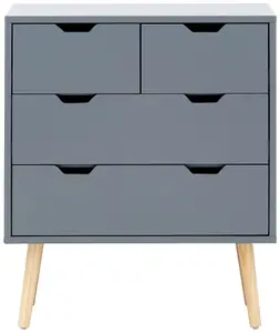 GFW Nyborg 2+2 Drawer Chest Dark Grey