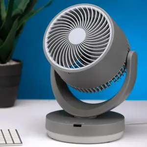 TCP Grey 8" 35W Remote controlled Desk fan