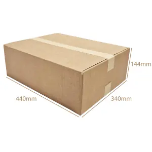 W.E. Roberts Brown Small Parcel Postal Mailing Cardboard Boxes (Pack of 10) 44.6 x 34.6 x 15.4cm