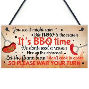 Red Ocean BBQ Novelty Hanging Garden Sign SummerHouse Bar Man Cave Shed Plaque Friendship Gift