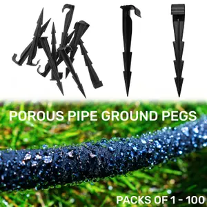 Ground securing pegs for garden irrigation seep Hose,Soaker Hose,drip line,Weeping Pipe (Pack of 25))